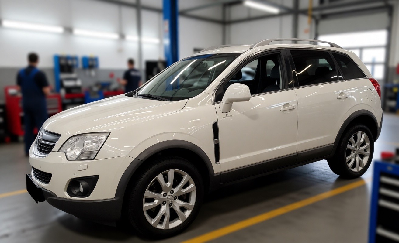 Опель Антара в автотехцентре после регламентного технического обслуживания