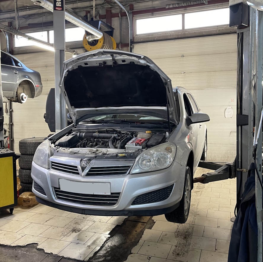 Подготовка Опеля к замене катализатора