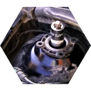 монтаж стойки амортизатора