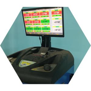 Результаты проверки углов установки колес