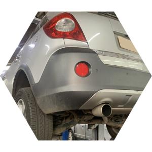 Опель Антара в процессе замены тросов стояночного тормоза