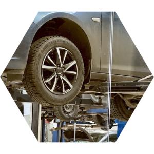 Мокка в процессе диагностики ходовой