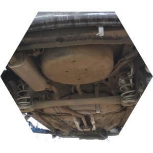 Опель Астра на подъемнике снизу